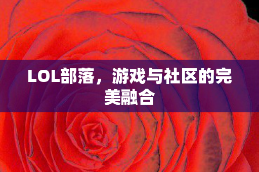 LOL部落，游戏与社区的完美融合
