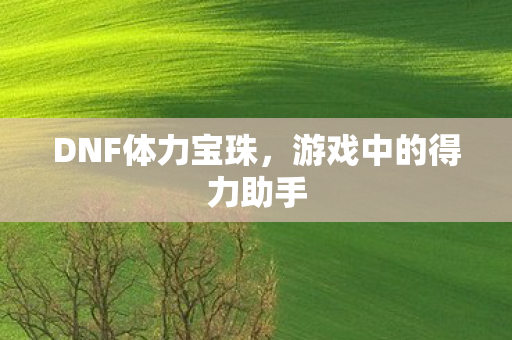 DNF体力宝珠，游戏中的得力助手