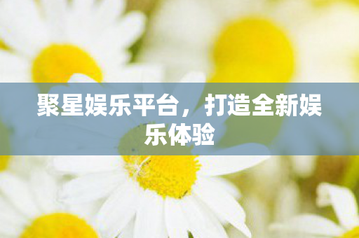 聚星娱乐平台，打造全新娱乐体验