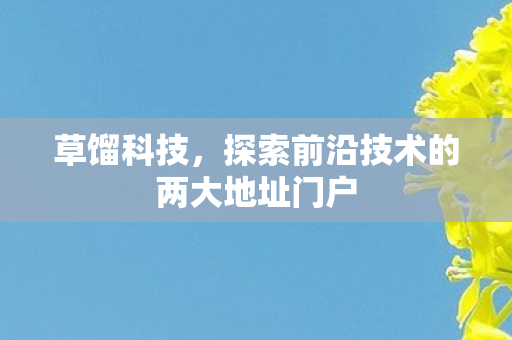 草馏科技，探索前沿技术的两大地址门户