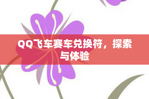 QQ飞车赛车兑换符，探索与体验