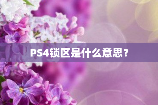 PS4锁区是什么意思？