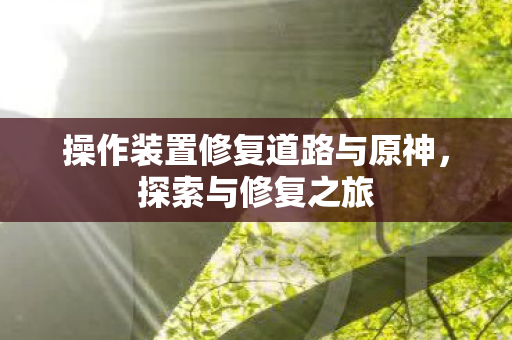 操作装置修复道路与原神，探索与修复之旅
