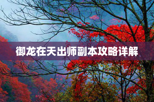 御龙在天出师副本攻略详解