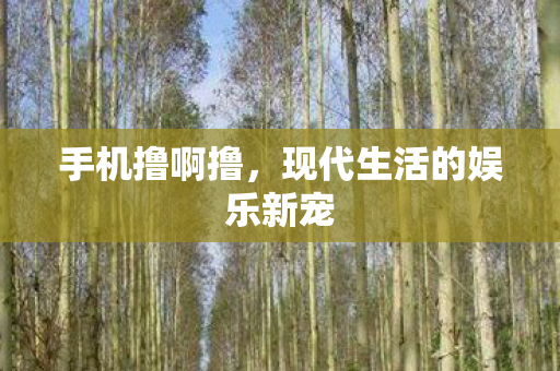 手机撸啊撸，现代生活的娱乐新宠