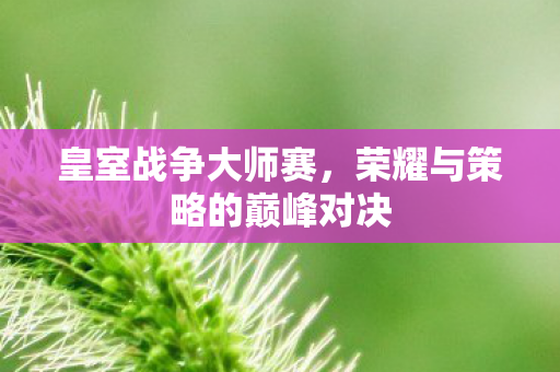 皇室战争大师赛，荣耀与策略的巅峰对决