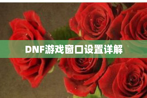 DNF游戏窗口设置详解