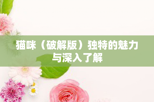 猫咪（破解版）独特的魅力与深入了解