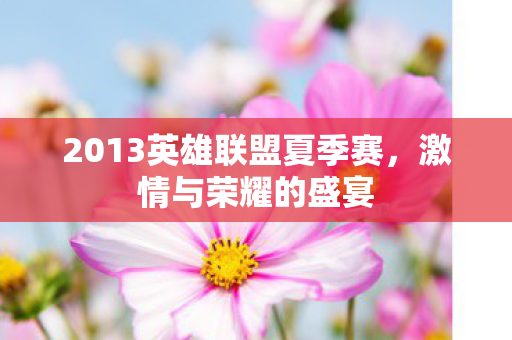 2013英雄联盟夏季赛，激情与荣耀的盛宴