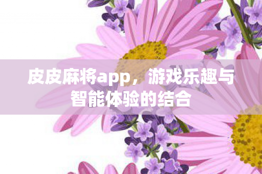 皮皮麻将app，游戏乐趣与智能体验的结合