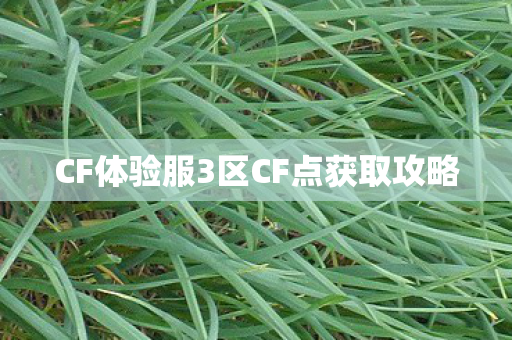 CF体验服3区CF点获取攻略