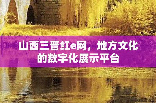 山西三晋红e网，地方文化的数字化展示平台