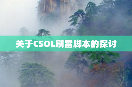 关于CSOL刷雷脚本的探讨