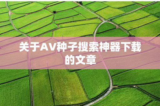 关于AV种子搜索神器下载的文章