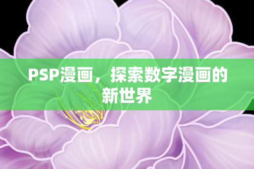 PSP漫画，探索数字漫画的新世界