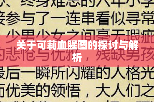 关于可莉血腥图的探讨与解析