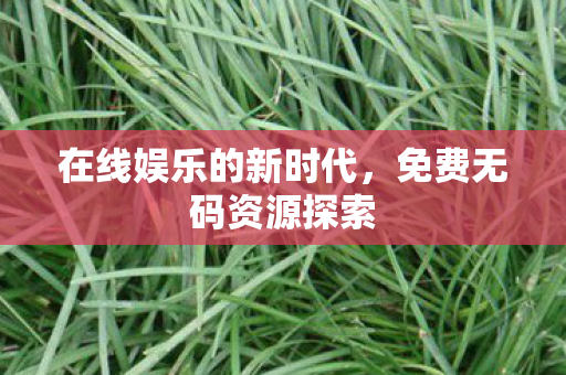 在线娱乐的新时代，免费无码资源探索