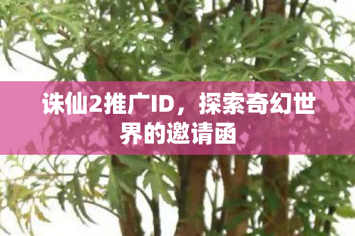 诛仙2推广ID，探索奇幻世界的邀请函