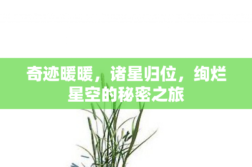 奇迹暖暖，诸星归位，绚烂星空的秘密之旅
