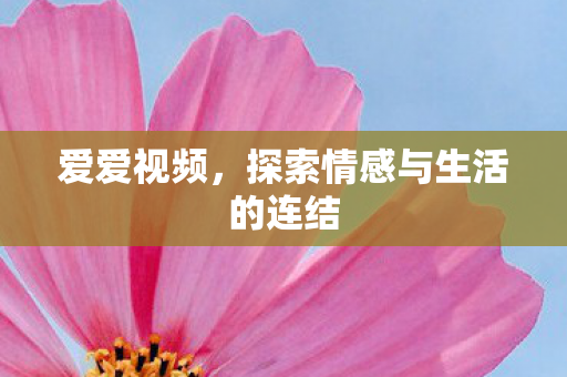 爱爱视频，探索情感与生活的连结