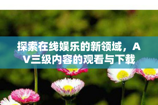 探索在线娱乐的新领域，AV三级内容的观看与下载