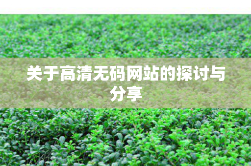 关于高清无码网站的探讨与分享