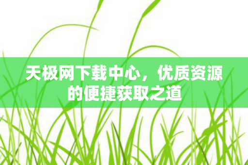 天极网下载中心，优质资源的便捷获取之道