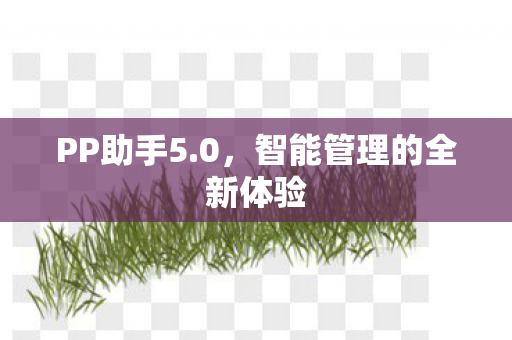 PP助手5.0，智能管理的全新体验