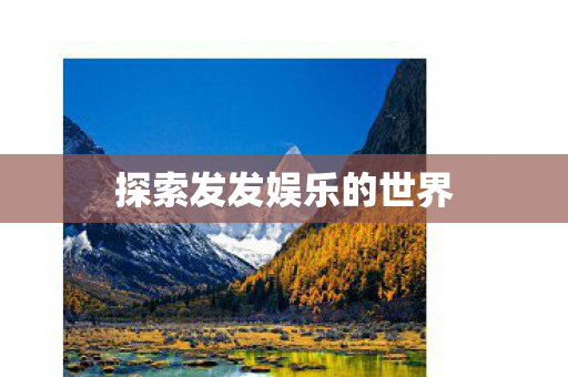 探索发发娱乐的世界