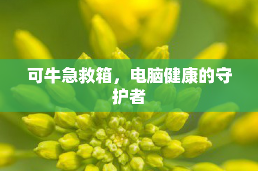 可牛急救箱，电脑健康的守护者