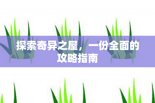 探索奇异之屋，一份全面的攻略指南