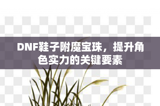 DNF鞋子附魔宝珠，提升角色实力的关键要素