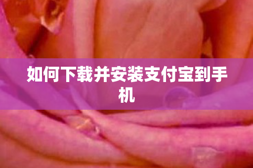 如何下载并安装支付宝到手机