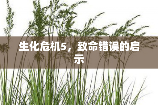 生化危机5，致命错误的启示