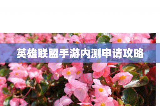 英雄联盟手游内测申请攻略