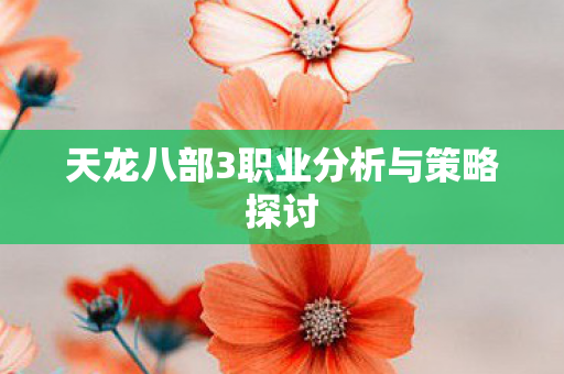 天龙八部3职业分析与策略探讨