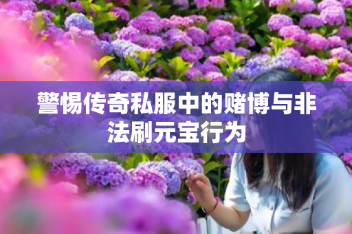 警惕传奇私服中的赌博与非法刷元宝行为