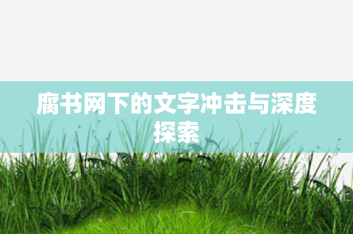 腐书网下的文字冲击与深度探索