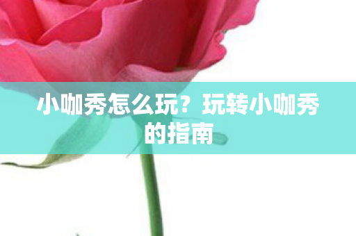 小咖秀怎么玩?玩转小咖秀的指南 小咖秀怎么玩?玩转小咖秀的指南