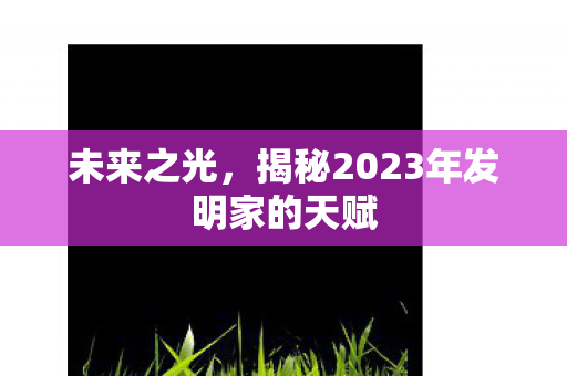 未来之光，揭秘2023年发明家的天赋