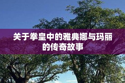 关于拳皇中的雅典娜与玛丽的传奇故事