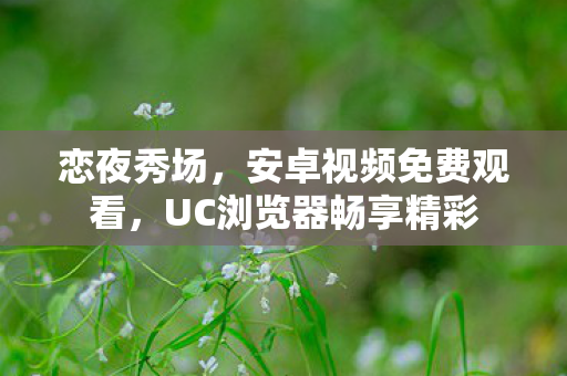 恋夜秀场，安卓视频免费观看，UC浏览器畅享精彩