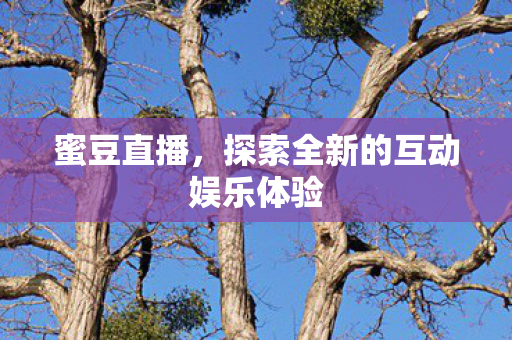 蜜豆直播，探索全新的互动娱乐体验