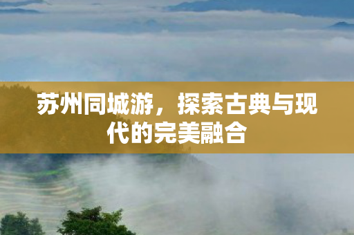 苏州同城游，探索古典与现代的完美融合