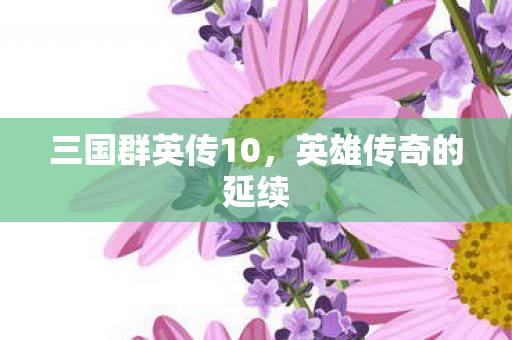 三国群英传10，英雄传奇的延续