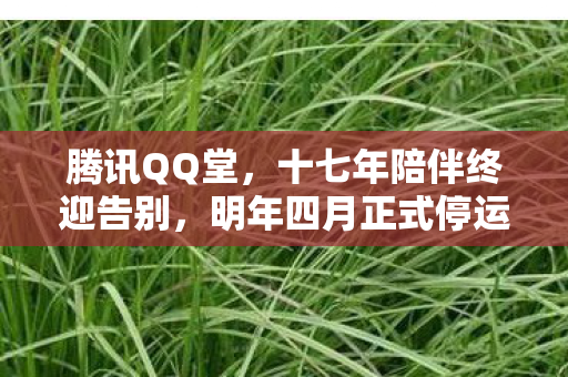 腾讯QQ堂，十七年陪伴终迎告别，明年四月正式停运