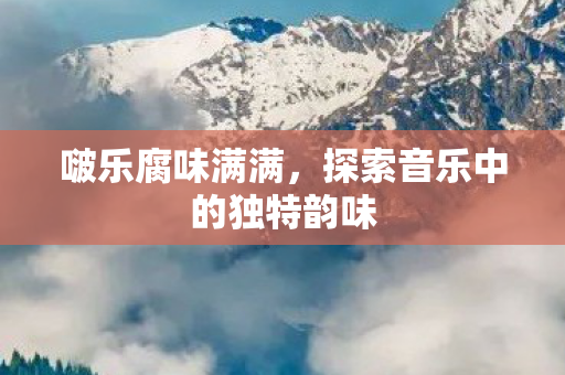 啵乐腐味满满，探索音乐中的独特韵味