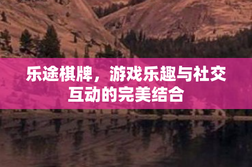 乐途棋牌，游戏乐趣与社交互动的完美结合