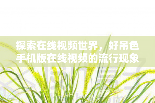 探索在线视频世界，好吊色手机版在线视频的流行现象