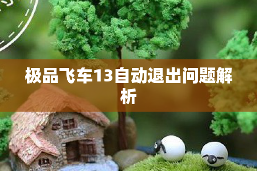 极品飞车13自动退出问题解析